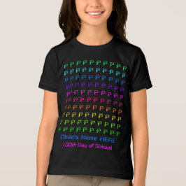 Personalized Kids Rainbow, Fun 100th Day of School トライブレンドＴシャツ