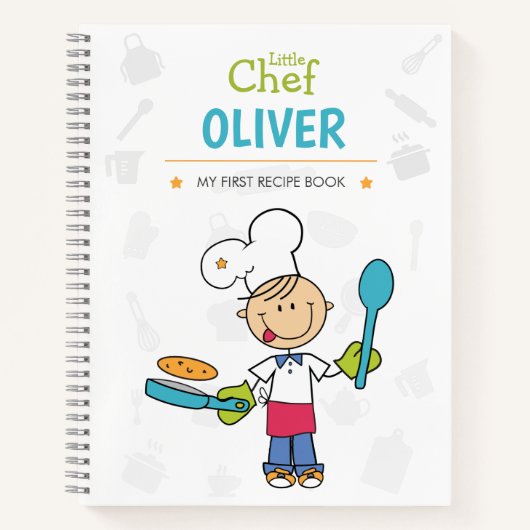 Personalized Kids Recipe Book ノートブック (正面)