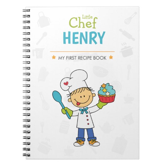 Personalized Kids Recipe Notebook ノートブック (正面)
