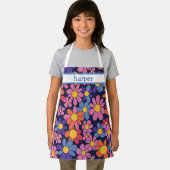 Personalized Kids Retro Flower Apron エプロン (インサイチュ)