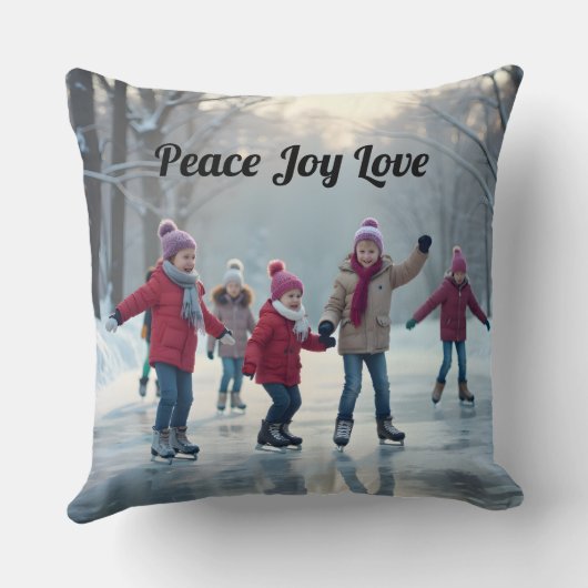 Personalized Kids Skating 2 クッション (裏面)