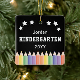 Personalized Kindergarten Colorful Photo Keepsake セラミックオーナメント