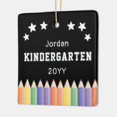 Personalized Kindergarten Colorful Photo Keepsake セラミックオーナメント (左)
