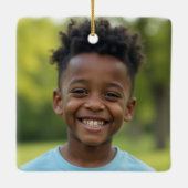 Personalized Kindergarten Colorful Photo Keepsake セラミックオーナメント (裏面)