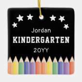 Personalized Kindergarten Colorful Photo Keepsake セラミックオーナメント (正面)