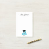 Personalized kindergarten school teacher funny owl ポストイット (デスク上)