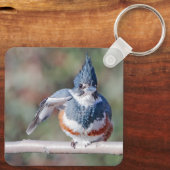 Personalized Kingfisher Friendly Bird キーホルダー (裏面)