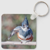 Personalized Kingfisher Friendly Bird キーホルダー (裏面)