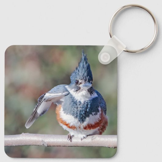 Personalized Kingfisher Friendly Bird キーホルダー (裏面)