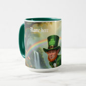 Personalized Kiss me I am irish - Combo mug マグカップ (正面左)