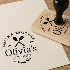 Personalized Kitchen Logo Rubber Stamp ラバースタンプ