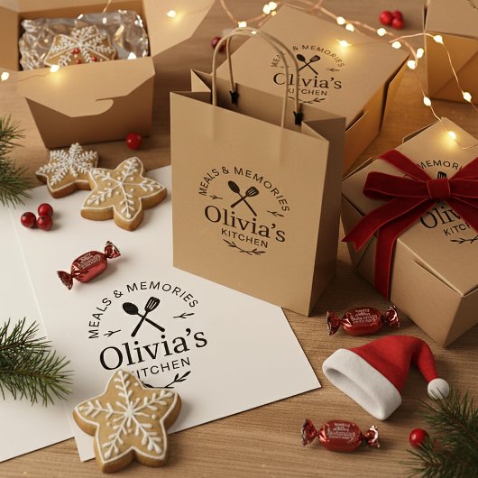 Personalized Kitchen Logo Rubber Stamp ラバースタンプ