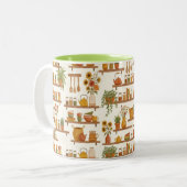 Personalized Kitchen Shelves Pattern Coffee Mug ツートーンマグカップ (正面左)