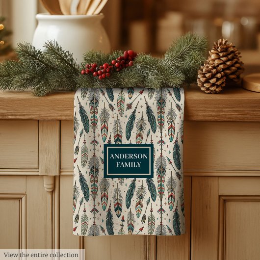 Personalized Kitchen Towel Ethnic Chic Vibe キッチンタオル