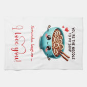 Personalized Kitchen Towel Funny Food Love Quotes キッチンタオル (横)