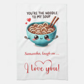 Personalized Kitchen Towel Funny Food Love Quotes キッチンタオル (縦)