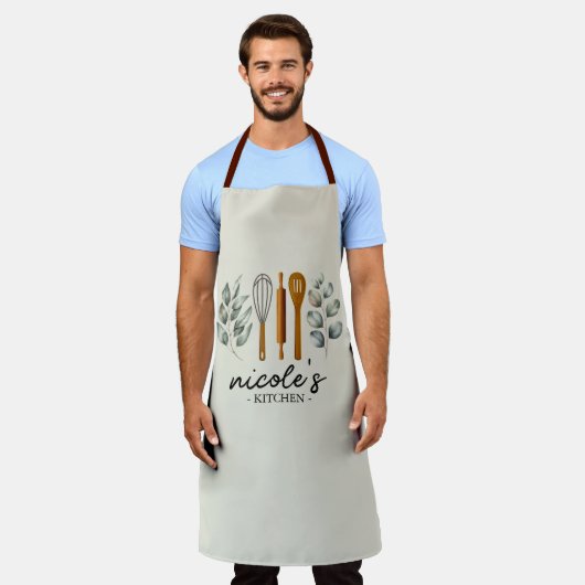 Personalized Kitchen Utensils Apron エプロン (着用した状態)