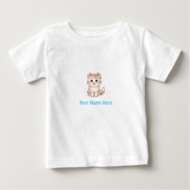 Personalized Kitten T-Shirt for Baby Girl ベビーTシャツ