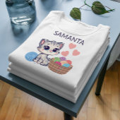 Personalized Kitten & Yarn Baby Bodysuit トドラーTシャツ