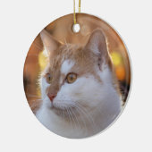 Personalized Kitty Cat Photo セラミックオーナメント (左)
