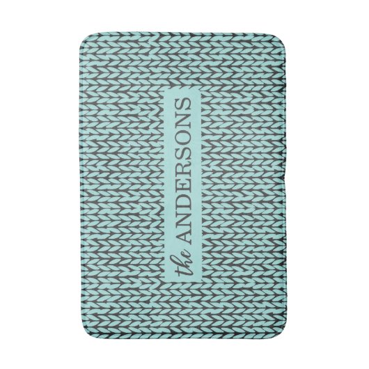Personalized Knit Pattern  バスマット (正面縦)
