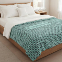 Personalized Knit Pattern Cozy Fleece Blanket