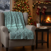 Personalized Knit Pattern Cozy Fleece Blanket フリースブランケット