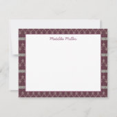 Personalized Knit Pattern Note Card ノートカード (正面)