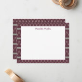 Personalized Knit Pattern Note Card ノートカード (正面/裏面インサイチュ)