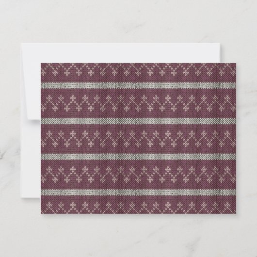 Personalized Knit Pattern Note Card ノートカード (裏面)