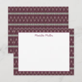 Personalized Knit Pattern Note Card ノートカード (正面/裏面)