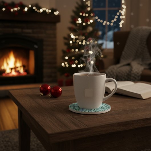 Personalized Knit Pattern Sandstone Coaster コースター