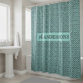 Personalized Knit Pattern Shower Curtain シャワーカーテン