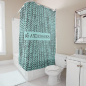 Personalized Knit Pattern Shower Curtain シャワーカーテン (インサイチュ)