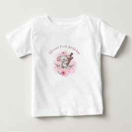 Personalized Koala First Birthday Shirt ベビーTシャツ