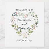 Personalized label for your wedding. ワインラベル (シングルラベル)