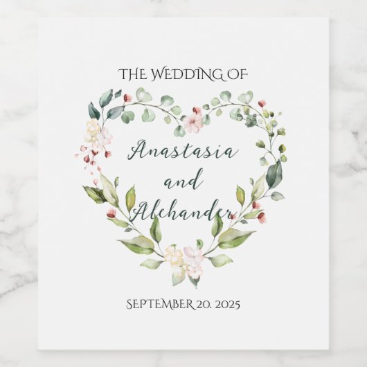 Personalized label for your wedding. ワインラベル (シングルラベル)