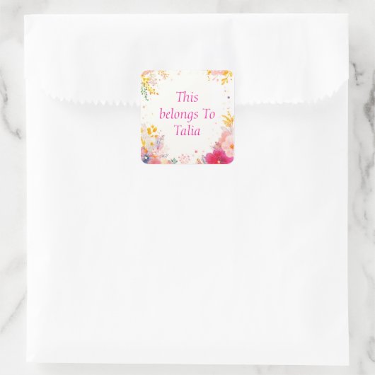 Personalized labels スクエアシール (バッグ)