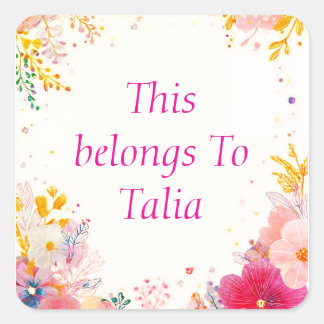 Personalized labels スクエアシール