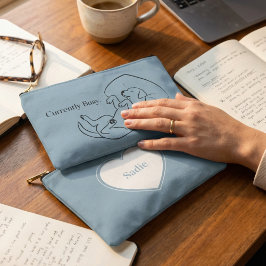 Personalized Labrador Pouch Ice Blue Dog Mom Gift アクセサリーポーチ