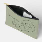 Personalized Labrador Pouch Sage Green Dog Mom Bag アクセサリーポーチ (見開き)