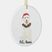 Personalized Labrador (White) セラミックオーナメント (右)