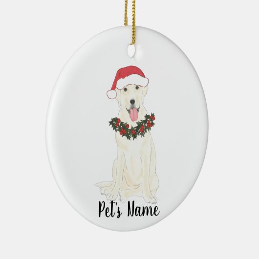 Personalized Labrador (White) セラミックオーナメント (右)