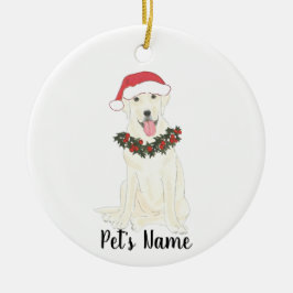 Personalized Labrador (White) セラミックオーナメント