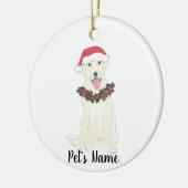 Personalized Labrador (White) セラミックオーナメント (左)