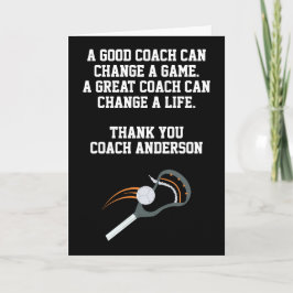 Personalized Lacrosse Coach From Team Players カード