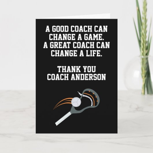 Personalized Lacrosse Coach From Team Players カード (正面)