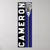 Personalized Lacrosse Team Blue ポスター (正面)