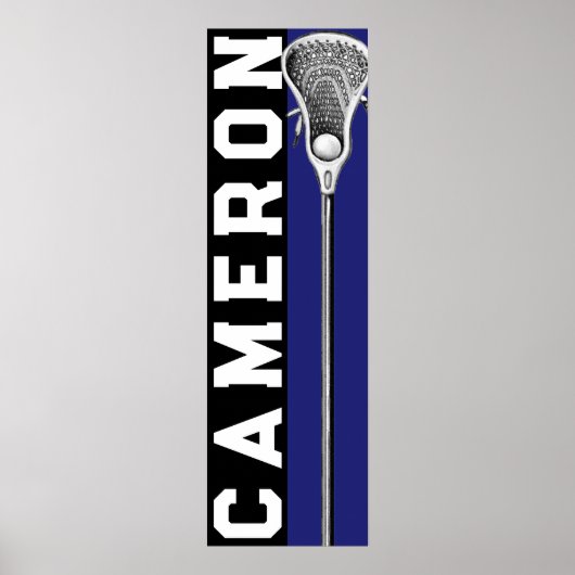 Personalized Lacrosse Team Blue ポスター (正面)
