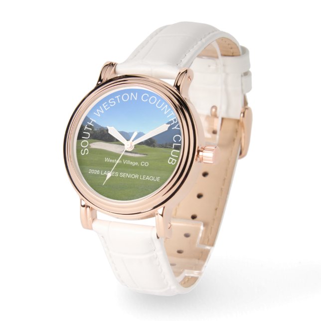 Personalized Ladies Golf Watch League Member Gift 腕時計 (傾斜)